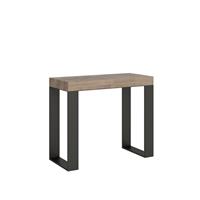 Consolle allungabile Tecno 90-196 Quercia telaio Antracite