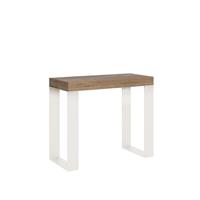 Consolle allungabile Tecno 90-196 Quercia telaio Bianco