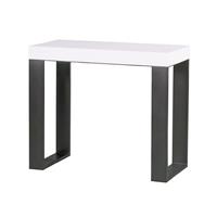 Consolle allungabile Tecno 90-300 Bianco telaio Antracite