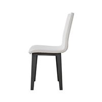 Sedia Armida gambe coniche Antracite, cuscino Bianco