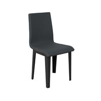 Sedia Armida gambe coniche Antracite, cuscino grigio