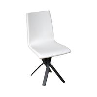 Sedia Aury gambe Antracite, cuscino Bianca, tipo Volantis