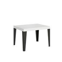 Tavolo da pranzo Flame 80x120 allungabile fino a 204cm, Bianco