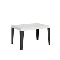 Tavolo da pranzo Flame 80x140 allungabile fino a 224cm, Bianco