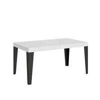Tavolo da pranzo Flame 80x160 allungabile fino a 244cm, Bianco