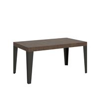 Tavolo da pranzo Flame 80x160 allungabile fino a 244cm, Noce