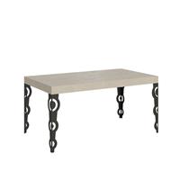 Tavolo da pranzo Karamay 80x160 allungabile fino a 244cm, Cashmere