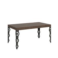 Tavolo da pranzo Karamay 80x160 allungabile fino a 244cm, Noce