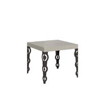 Tavolo da pranzo Karamay 90x90 allungabile fino a 246cm, Cashmere