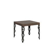 Tavolo da pranzo Karamay 90x90 allungabile fino a 246cm, Noce