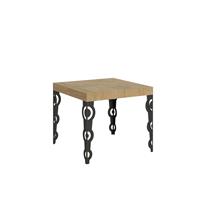 Tavolo da pranzo Karamay 90x90 allungabile fino a 246cm, Quercia
