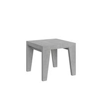 Tavolo da pranzo Naxy 90x90 allungabile fino a 246cm, Cemento