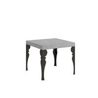 Tavolo da pranzo Paxon 90x90 allungabile fino a 246cm, Cemento