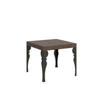 Tavolo da pranzo Paxon 90x90 allungabile fino a 246cm, Noce