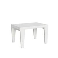 Tavolo da pranzo Spimbo 90x120 allungabile fino a 224 cm, Bianco