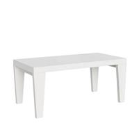 Tavolo da pranzo Spimbo 90x200 allungabile fino a 304 cm, Bianco