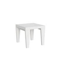 Tavolo da pranzo Spimbo 90x90 allungabile fino a 246 cm, Bianco