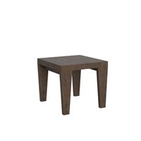 Tavolo da pranzo Spimbo 90x90 allungabile fino a 246 cm, Noce