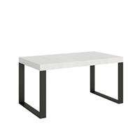 Tavolo da pranzo Tecno 90x160 allungabile fino a 264cm, Bianco