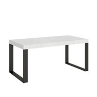 Tavolo da pranzo Tecno 90x200 allungabile fino a 304cm, Bianco