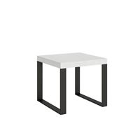 Tavolo da pranzo Tecno 90x90 allungabile fino a 246cm, Bianco