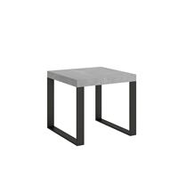 Tavolo da pranzo Tecno 90x90 allungabile fino a 246cm, Cemento