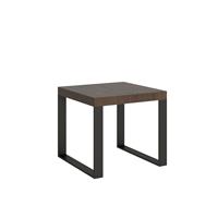 Tavolo da pranzo Tecno 90x90 allungabile fino a 246cm, Noce