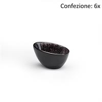 Set 6x Coppetta ovale Sirius 30204 Nero e Bianco