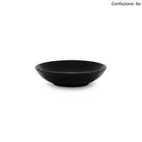 Set 6x Piatto fondo collezione Mitika d.20x5 Nero Stromboli
