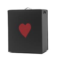 Portabiancheria Adele con cuore Rosso, catalogo Limac Design, Nero, codice PRDL10CC0014