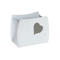 Portariviste Beatrice con cuore Tortora, catalogo Limac Design, Bianco, codice PRBE16CC0007