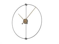 Orologio da parete Euclideo 70 - Black Nichel/Rovere