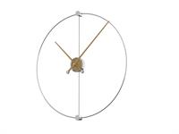 Orologio da parete Euclideo 70 - Cromo/Rovere