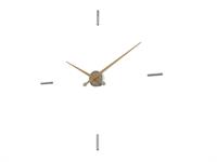 Orologio da parete Momento 4/80 - Cromo/Rovere