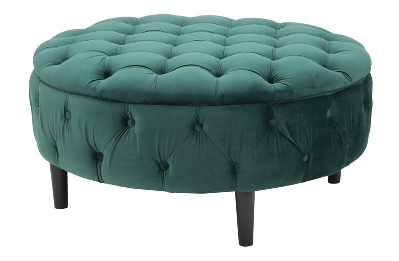 POUF CONTENITORE QUEEN VERDE CM 90X40