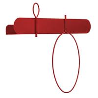 Mensola BALLOON 60x52 con un attaccapanni piccolo e uno grande OG09060B-15 Papavero