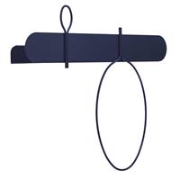 Mensola BALLOON 60x52 con un attaccapanni piccolo e uno grande OG09060B-25 Blu Navy