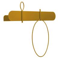 Mensola BALLOON 60x52 con un attaccapanni piccolo e uno grande OG09060B-35 Oro
