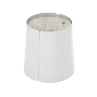 Tavolino conico BOBINO con top in legno CT01040L-01 Bianco