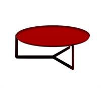 Tavolino ROUND 3 rotondo D80 outdoor ECT05080-24 Rosso Dalia
