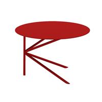 Tavolino TWIN rotondo D60 basso outdoor ECT02060-24 Rosso Dalia