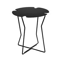 Tavolino COROLLA 45x45 con base in tondino CT12050-12 Nero