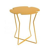 Tavolino COROLLA 45x45 con base in tondino CT12050-13 Giallo Maya