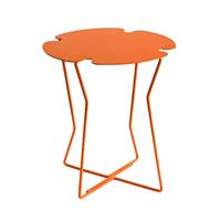 Tavolino COROLLA 45x45 con base in tondino CT12050-14 Zucca