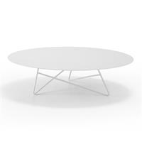 Tavolino da salotto ERMIONE 90 in acciaio CT15M9001 colore Bianco