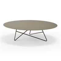 Tavolino da salotto ERMIONE 90 in acciaio CT15M9007 colore Fango