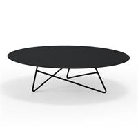 Tavolino da salotto ERMIONE 90 in acciaio CT15M9012 colore Nero