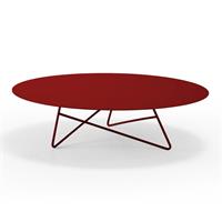 Tavolino da salotto ERMIONE 90 in acciaio CT15M9024 colore Rosso Dalia