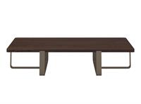 Tavolino INN Doppio con top in legno 30mm CT08130-07 Fango