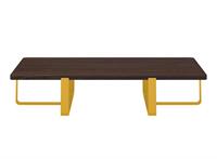 Tavolino INN Doppio con top in legno 30mm CT08130-13 Giallo Maya